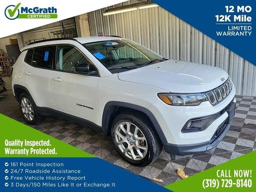Bright White Clearcoat 2022 Jeep Compass Latitude Lux