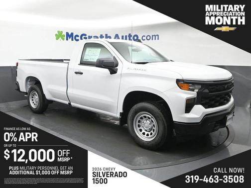 Summit White 2026 Chevrolet Silverado 1500 WT