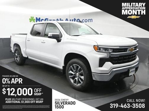 Summit White 2026 Chevrolet Silverado 1500 LT