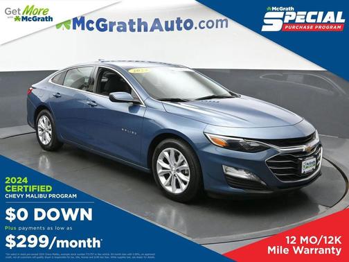 Lakeshore Blue Metallic 2024 Chevrolet Malibu LT