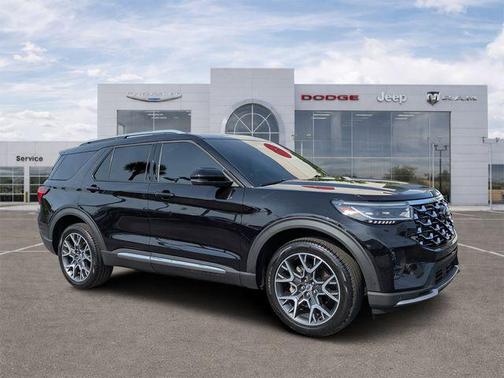 Agate Black Metallic 2025 Ford Explorer Platinum