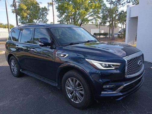 Hermosa Blue 2021 INFINITI QX80 Luxe