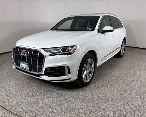 Carrara White 2021 Audi Q7 45 Premium Plus
