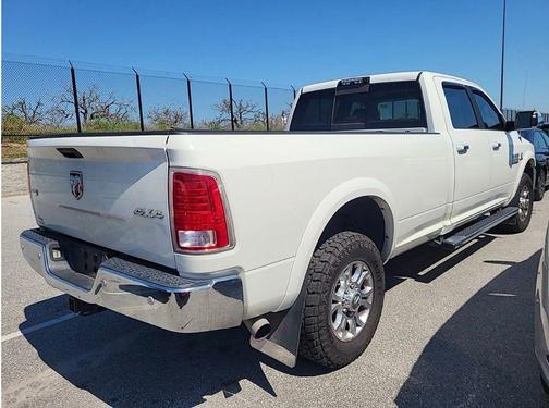 Pearl White 2018 RAM 3500 Laramie Crew Cab 4x4 8' Box