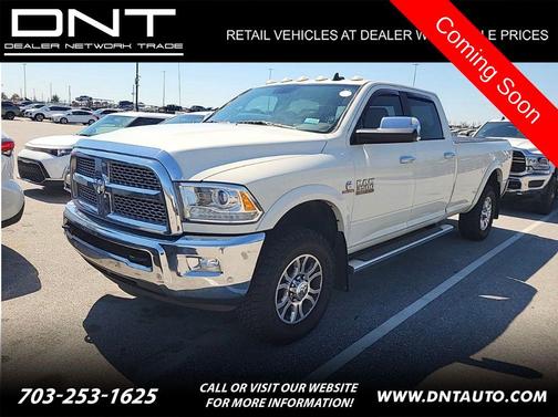 Pearl White 2018 RAM 3500 Laramie Crew Cab 4x4 8' Box