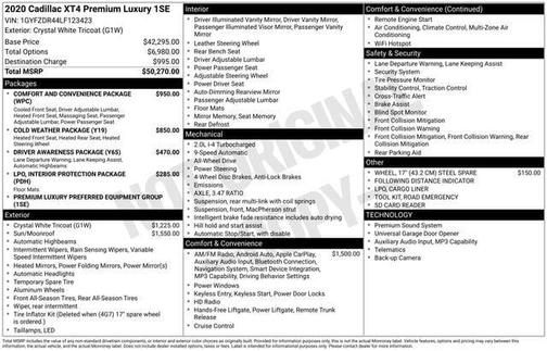 2020 Cadillac XT4 Premium Luxury