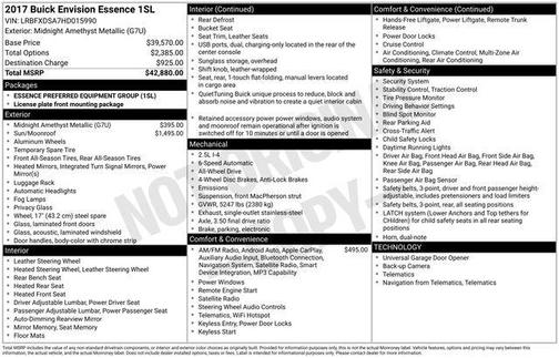 Midnight Amethyst Metallic 2017 Buick Envision Essence