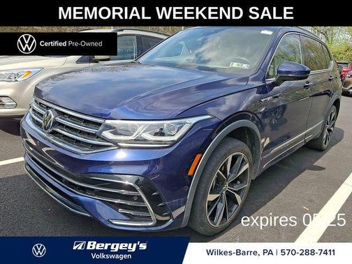 Atlantic Blue 2022 Volkswagen Tiguan 2.0T SEL R-Line