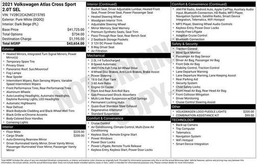 2021 Volkswagen Atlas Cross Sport 2.0T SEL