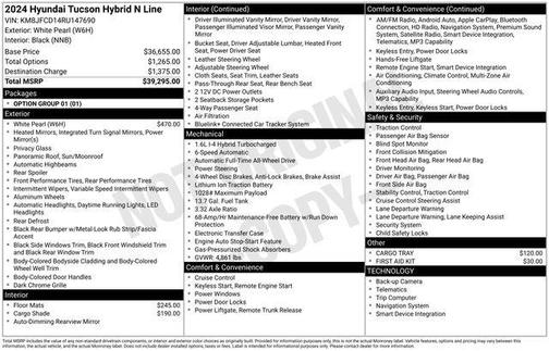2024 Hyundai TUCSON Hybrid N Line