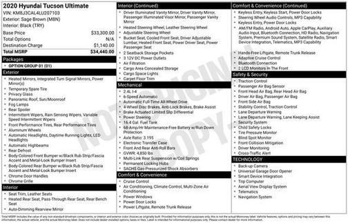 Sage Brown 2020 Hyundai TUCSON Ultimate