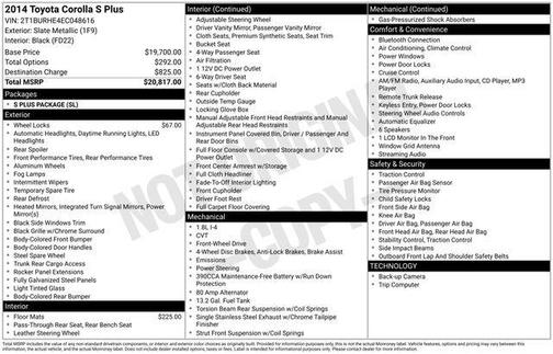 2014 Toyota Corolla S