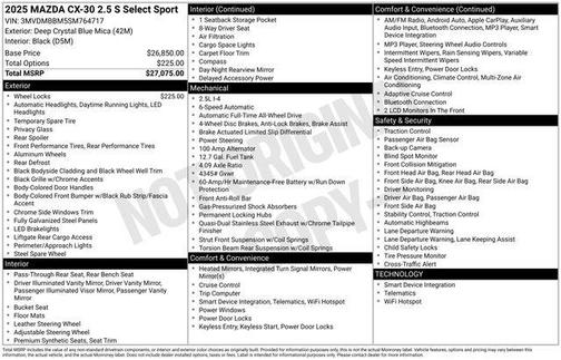 2025 Mazda CX-30 Select