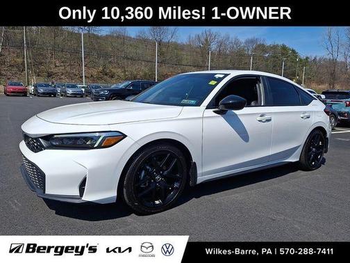 Platinum White Pearl 2025 Honda Civic Sport