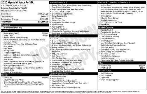 2020 Hyundai SANTA FE 2.4 SEL