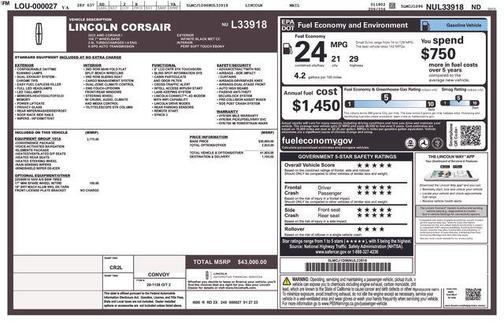 2022 Lincoln Corsair Standard