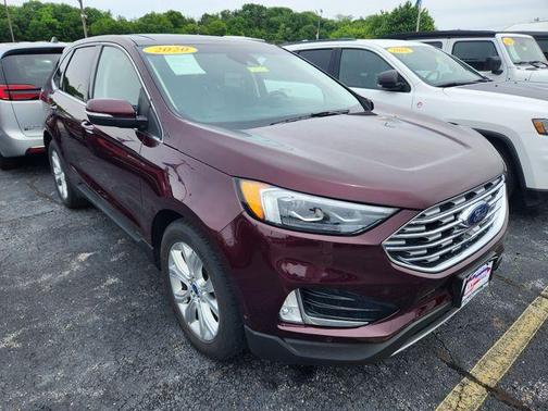 Burgundy 2020 Ford Edge Titanium