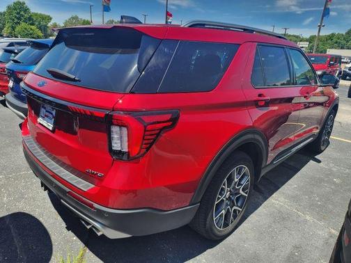 Red Metallic 2025 Ford Explorer Platinum