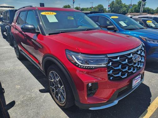 Red Metallic 2025 Ford Explorer Platinum