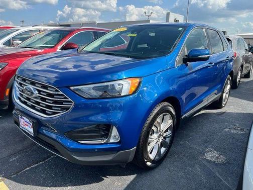Blue Metallic 2023 Ford Edge Titanium