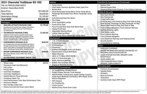 2021 Chevrolet Trailblazer RS