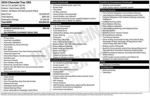2024 Chevrolet Trax 2RS