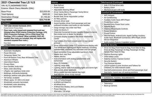 2021 Chevrolet Trax LS