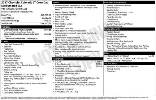 2017 Chevrolet Colorado LT