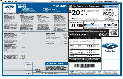 Ingot Silver 2017 Ford Edge Sport