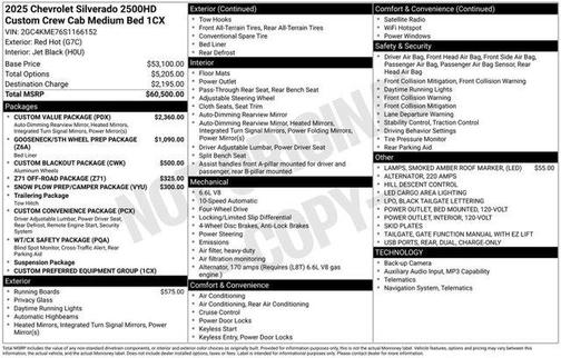2025 Chevrolet Silverado 2500 Custom