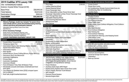 2019 Cadillac XT5 Luxury