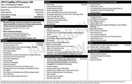 2019 Cadillac XT5 Luxury