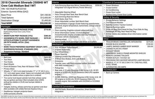 2018 Chevrolet Silverado 2500 WT