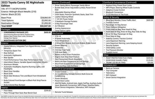 2023 Toyota Camry SE