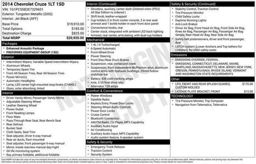 2014 Chevrolet Cruze 1LT