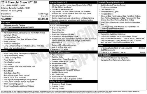 2014 Chevrolet Cruze 1LT