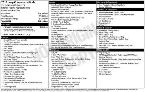 Redline Pearlcoat 2018 Jeep Compass Latitude