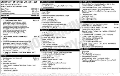 2022 Chevrolet Traverse LT Leather