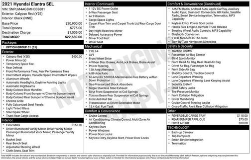 2021 Hyundai ELANTRA SEL