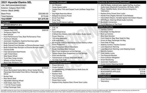 2021 Hyundai ELANTRA SEL