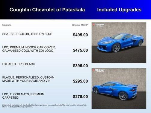 Rip Tide Blue 2025 Chevrolet Corvette Z06