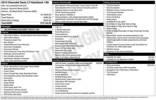 2015 Chevrolet Sonic LT
