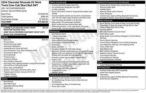 Summit White 2024 Chevrolet Silverado EV WT