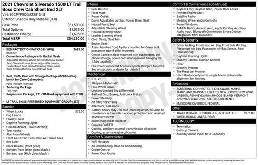 2021 Chevrolet Silverado 1500 LT Trail Boss