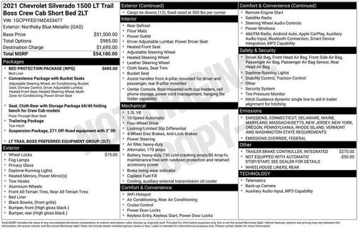 2021 Chevrolet Silverado 1500 LT Trail Boss