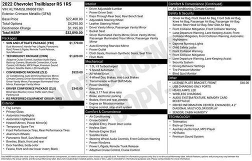 2022 Chevrolet Trailblazer RS
