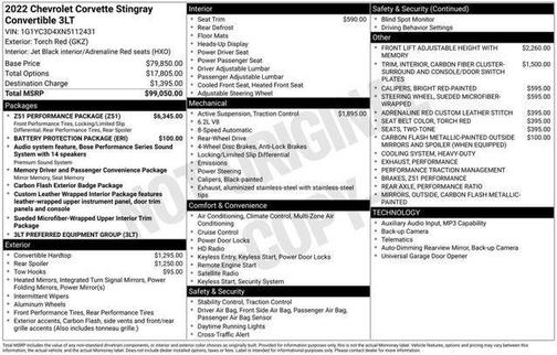 Torch Red 2022 Chevrolet Corvette Stingray w/3LT