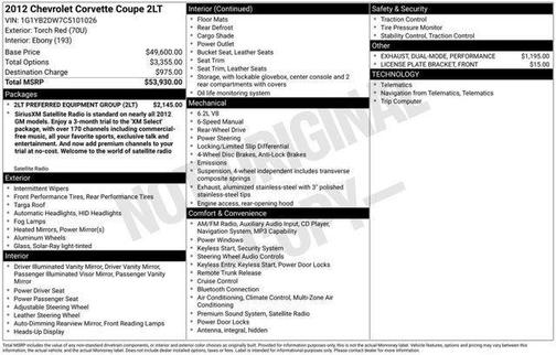 Torch Red 2012 Chevrolet Corvette Base