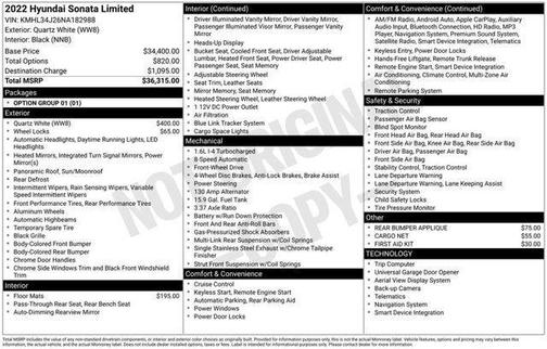 2022 Hyundai SONATA Limited