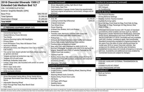 2018 Chevrolet Silverado 1500 LT